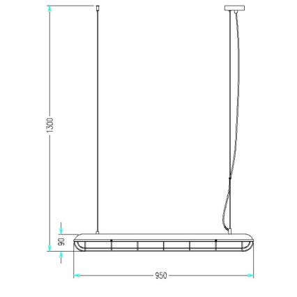 Lustr na lanku KJELD 3xE14/60W/230V