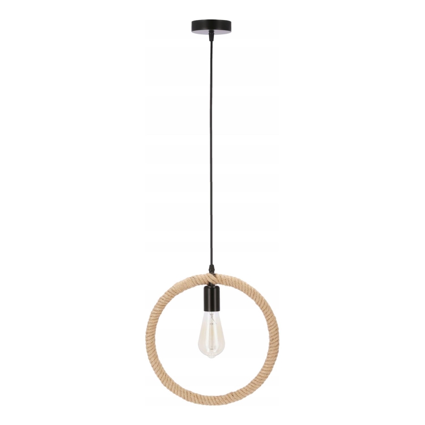 Lustr na lanku KOLO 1xE27/40W/230V béžová/černá