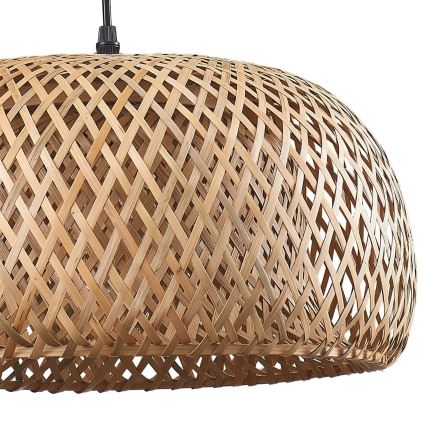 Lustr na lanku KORFU 1xE27/20W/230V pr. 38 cm bambus