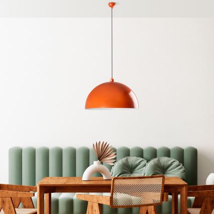 Lustr na lanku KURE 1xE27/40W/230V oranžová