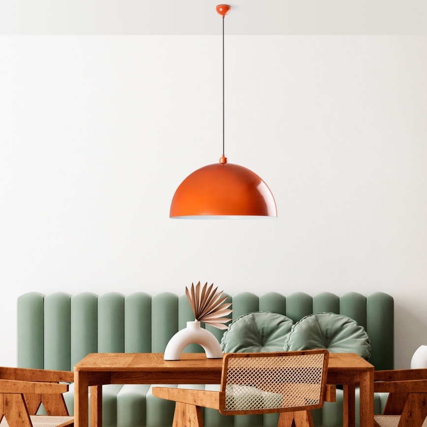 Lustr na lanku KURE 1xE27/40W/230V oranžová