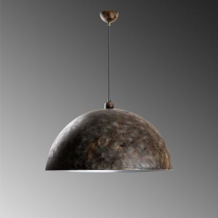 Lustr na lanku KURE 1xE27/40W/230V pr. 60 cm šedá