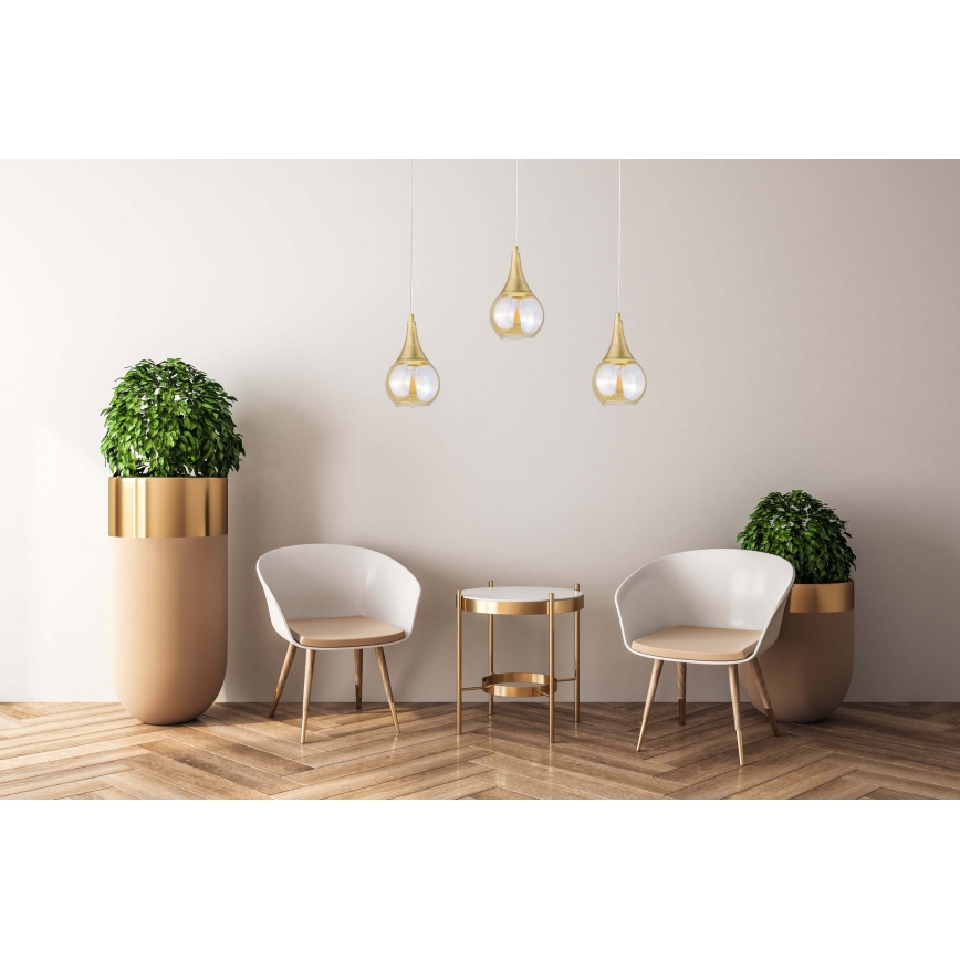 Lustr na lanku LACRIMA WHITE 3xE27/60W/230V