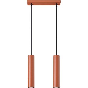 Lustr na lanku LAGOS 2xGU10/10W/230V červená