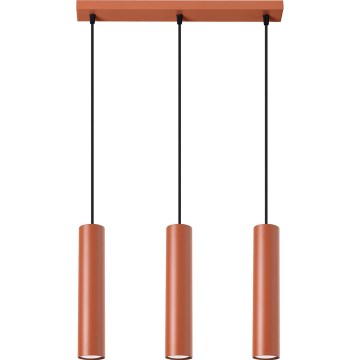 Lustr na lanku LAGOS 3xGU10/10W/230V červená