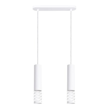 Lustr na lanku LAMI 2xGU10/10W/230V bílá
