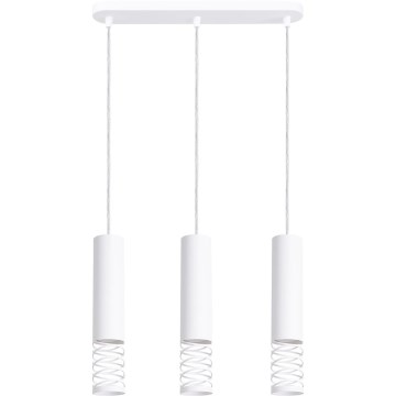 Lustr na lanku LAMI 3xGU10/10W/230V bílá