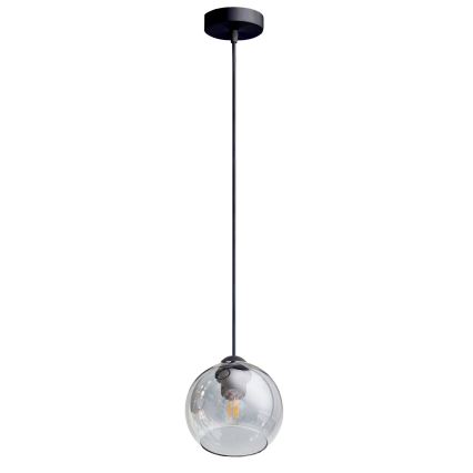 Lustr na lanku LATIL 1xE27/60W/230V černá