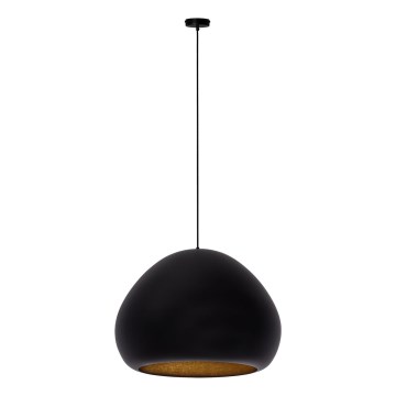 Lustr na lanku LAVA 1xE27/15W/230V černá/zlatá