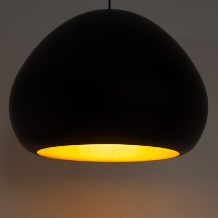 Lustr na lanku LAVA 1xE27/15W/230V černá/zlatá