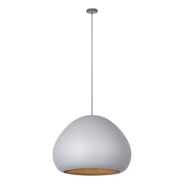 Lustr na lanku LAVA 1xE27/15W/230V šedá/zlatá