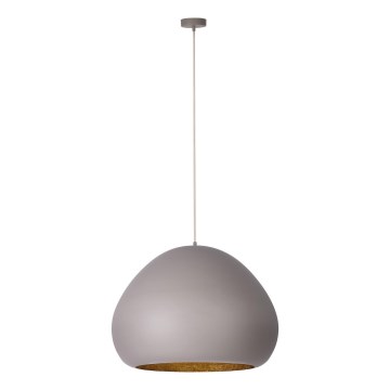 Lustr na lanku LAVA 1xE27/15W/230V taupe/zlatá