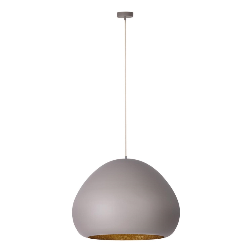 Lustr na lanku LAVA 1xE27/15W/230V taupe/zlatá