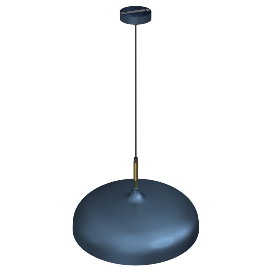 Lustr na lanku LINCOLN 1xE27/60W/230V pr. 45 cm modrá