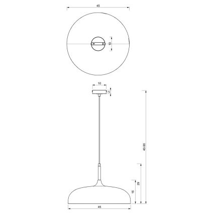 Lustr na lanku LINCOLN 1xE27/60W/230V pr. 45 cm zelená