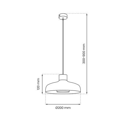 Lustr na lanku LINEA 1xGX53/12W/230V černá