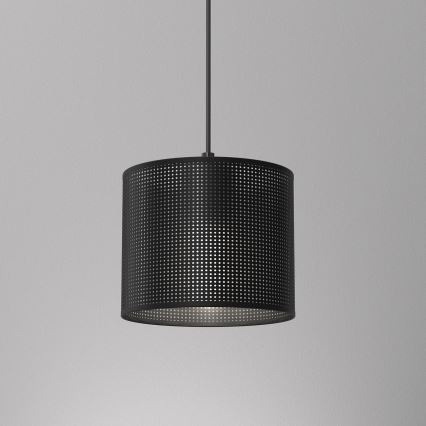 Lustr na lanku LOFT SHADE 1xE27/60W/230V pr. 18 cm černá