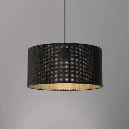 Lustr na lanku LOFT SHADE 1xE27/60W/230V pr. 40 cm černá/zlatá
