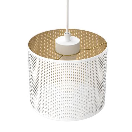 Lustr na lanku LOFT SHADE 5xE27/60W/230V bílá/zlatá