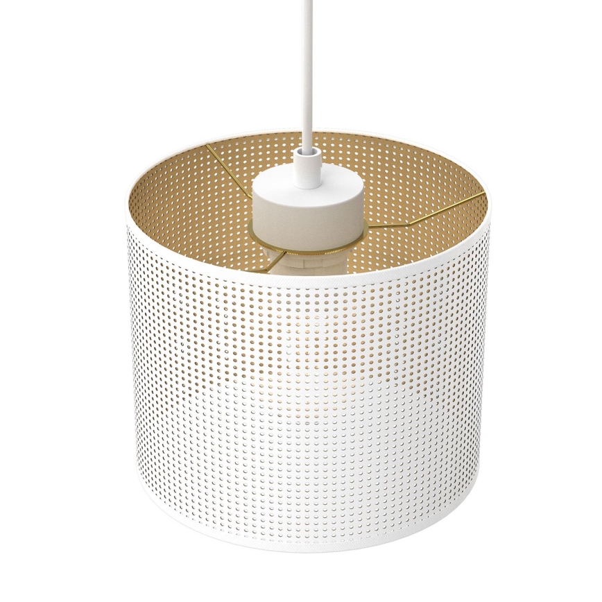 Lustr na lanku LOFT SHADE 5xE27/60W/230V bílá/zlatá