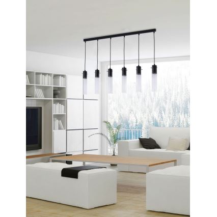 Lustr na lanku LOOK GRAPHITE 6xGU10/10W/230V