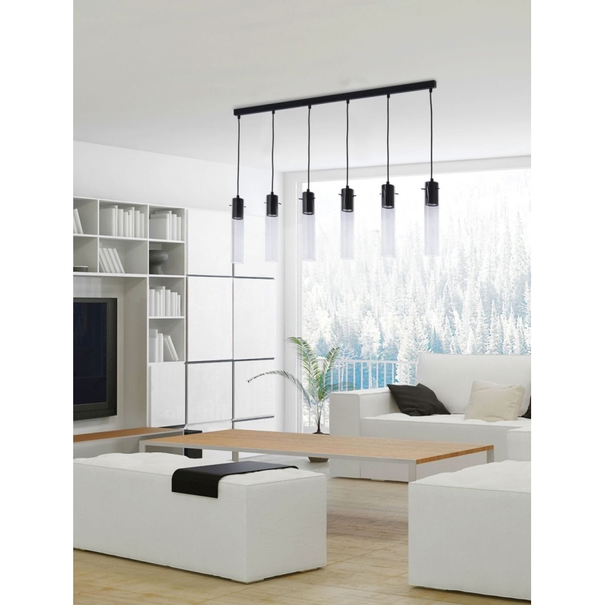 Lustr na lanku LOOK GRAPHITE 6xGU10/10W/230V