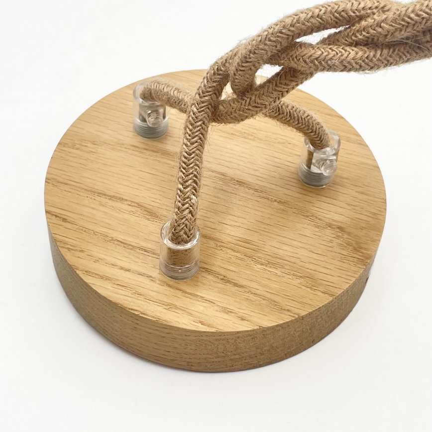 Lustr na lanku LOOMIS 3xE27/15W/230V 130 cm béžová/dub