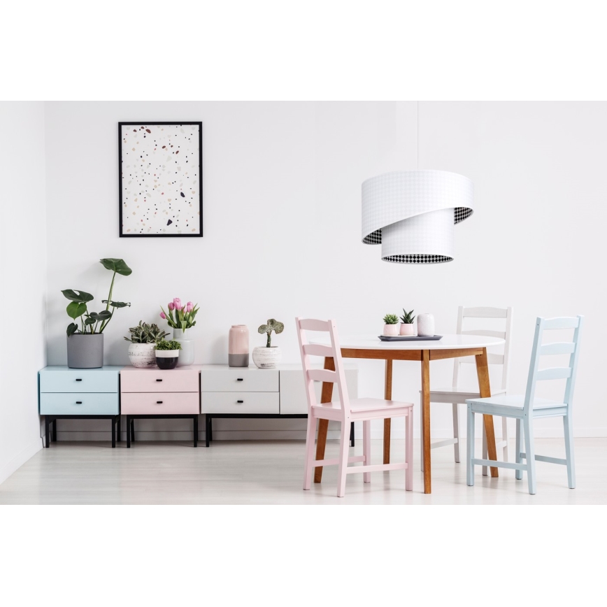 Lustr na lanku LORI 1xE27/60W/230V bílá