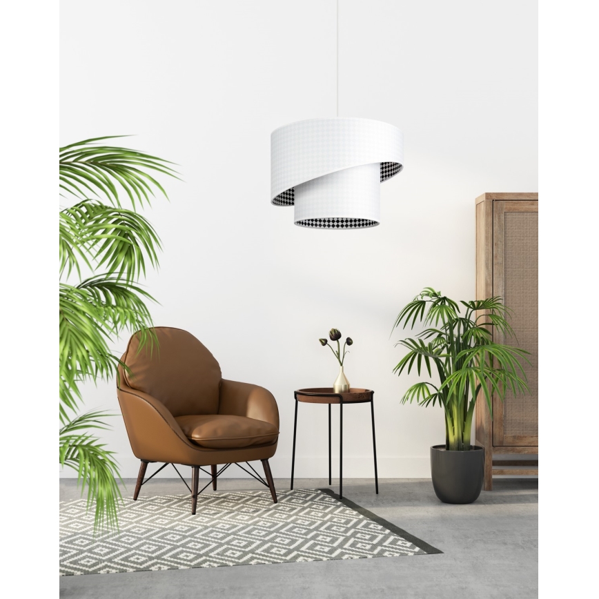 Lustr na lanku LORI 1xE27/60W/230V bílá