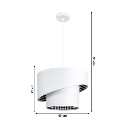 Lustr na lanku LORI 1xE27/60W/230V bílá
