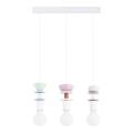 Lustr na lanku LUMIO 3xE27/15W/230V pestrobarevná