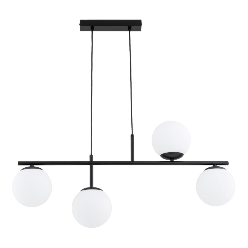Lustr na lanku LUNA 4xE14/10W/230V černá