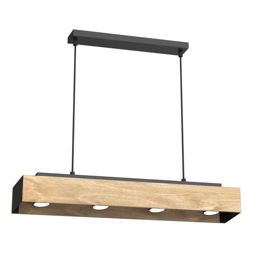 Lustr na lanku MAISON 4xGU10/8W/230V hnědá/dub