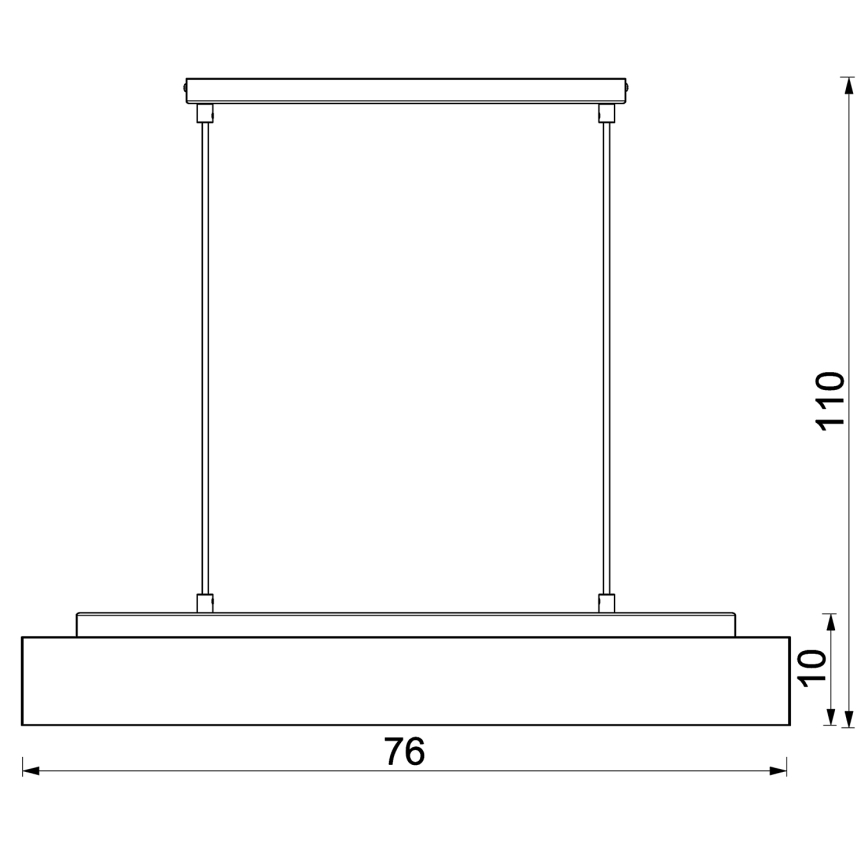 Lustr na lanku MAISON 4xGU10/8W/230V hnědá/dub