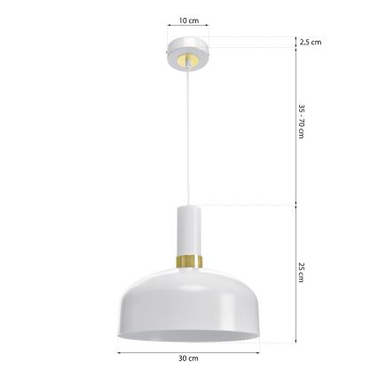Lustr na lanku MALMO 1xE27/60W/230V