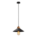 Lustr na lanku MANAVGAT 1xE27/40W/230V černá/hnědá