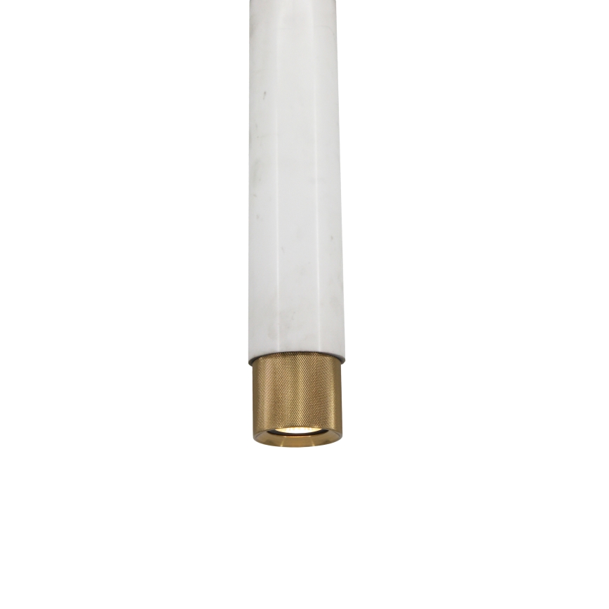 Lustr na lanku Marble white/brass 1xGU10/8W/230V