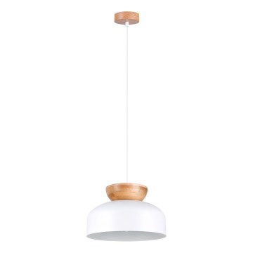 Lustr na lanku MARION 1xE27/15W/230V pr. 29,5 cm bílá