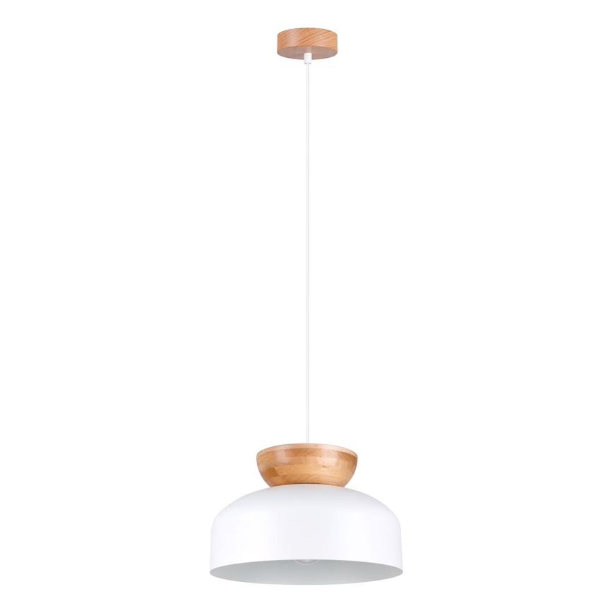 Lustr na lanku MARION 1xE27/15W/230V pr. 29,5 cm bílá