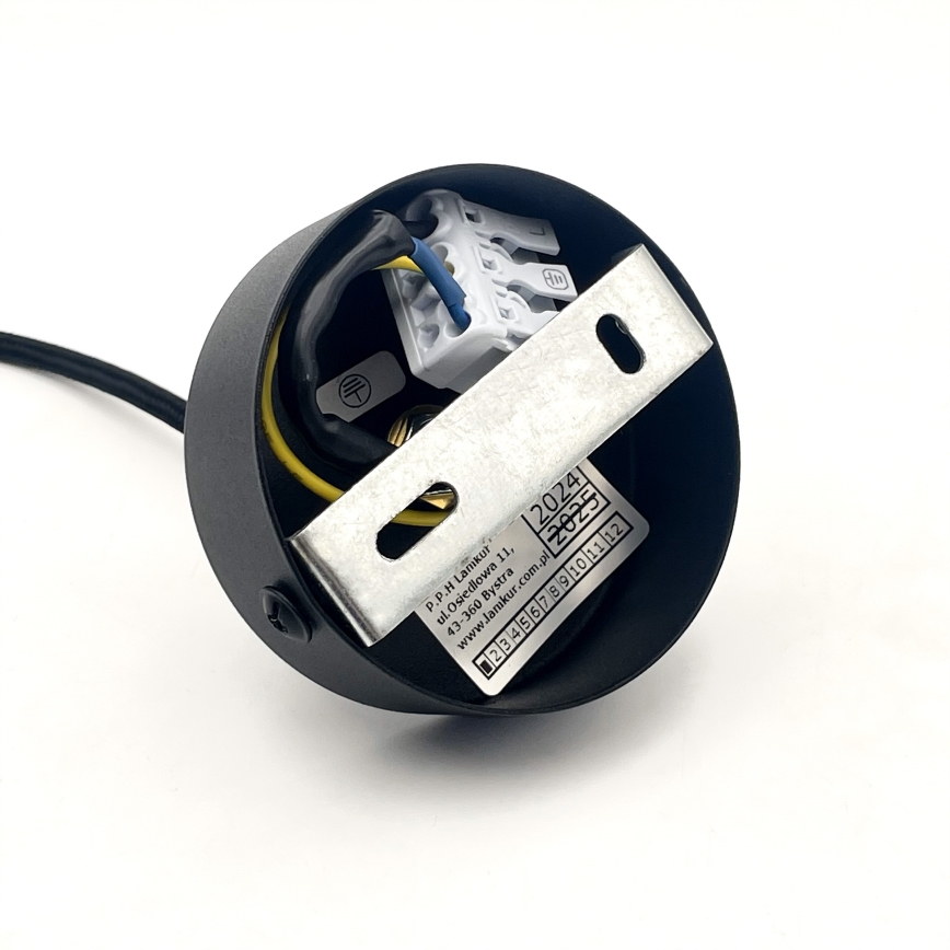 Lustr na lanku MARKUS 1xE27/15W/230V černá/dub