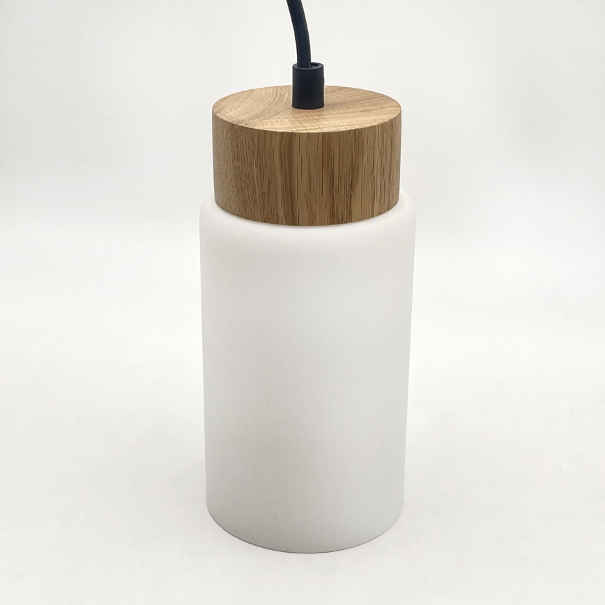 Lustr na lanku MARKUS 3xE27/15W/230V černá/dub