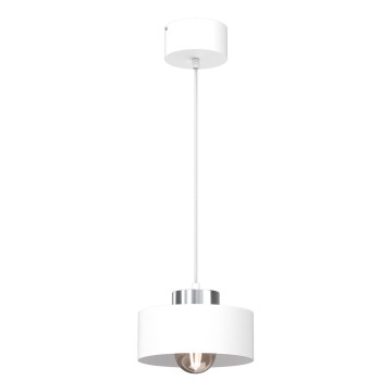 Lustr na lanku MARTI 1xE27/15W/230V bílá/lesklý chrom