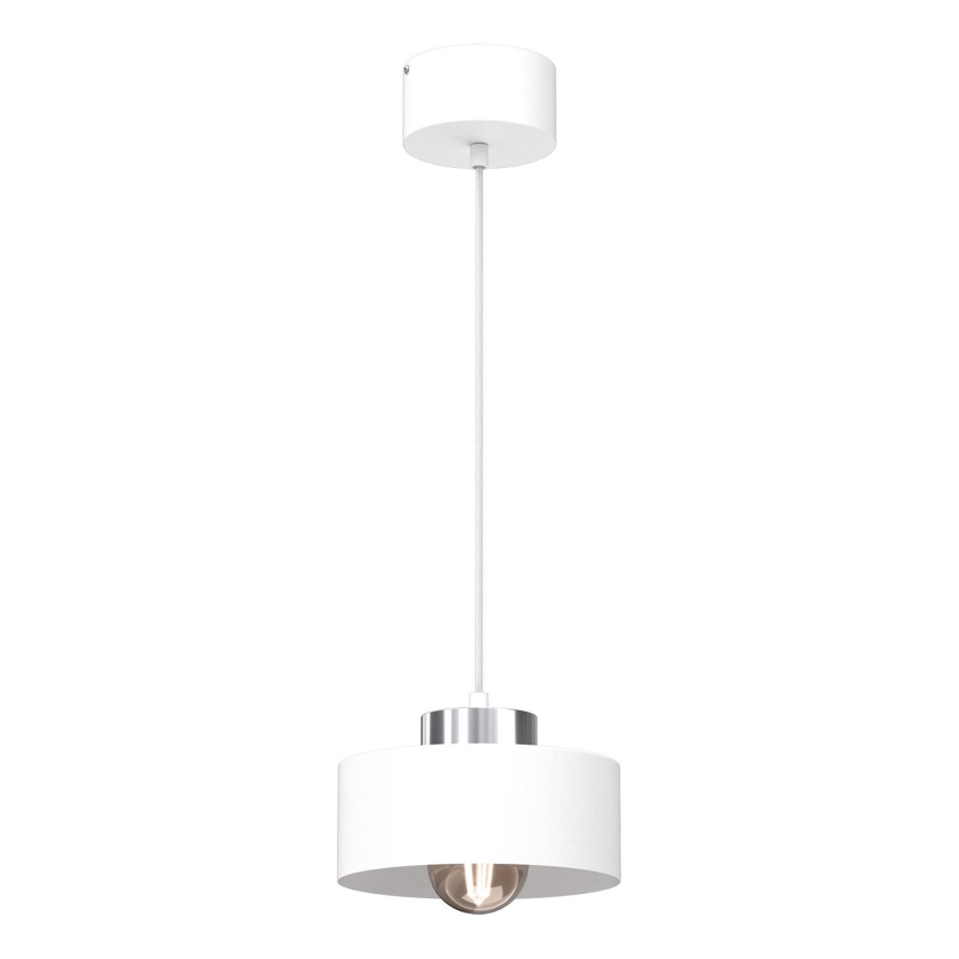 Lustr na lanku MARTI 1xE27/15W/230V bílá/lesklý chrom