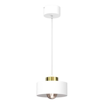 Lustr na lanku MARTI 1xE27/15W/230V bílá/zlatá