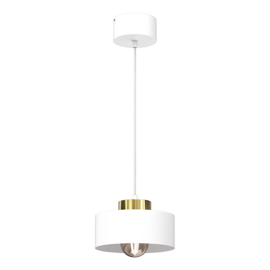 Lustr na lanku MARTI 1xE27/15W/230V bílá/zlatá