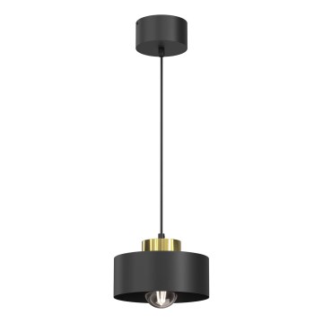 Lustr na lanku MARTI 1xE27/15W/230V černá/zlatá