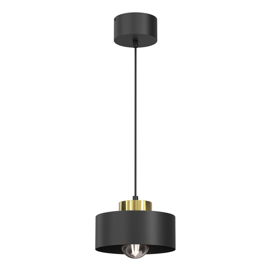 Lustr na lanku MARTI 1xE27/15W/230V černá/zlatá