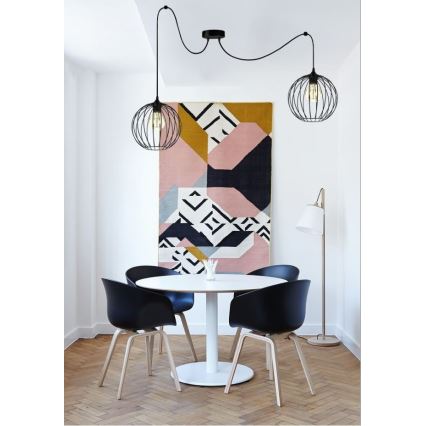 Lustr na lanku MATT 2xE27/60W/230V pavouk