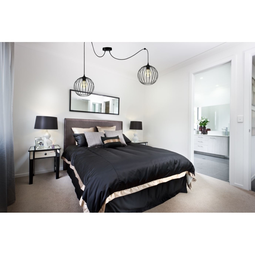 Lustr na lanku MATT 2xE27/60W/230V pavouk