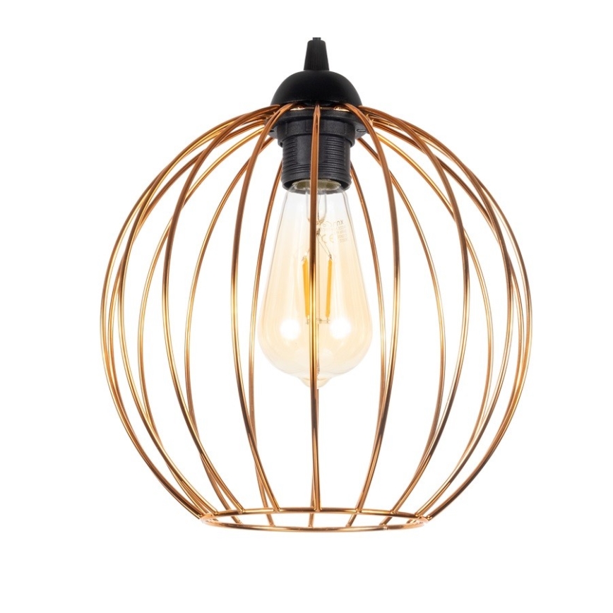 Lustr na lanku MATT 3xE27/60W/230V pavouk černá/měděná